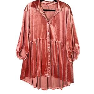 Velvet babydoll tiered dress